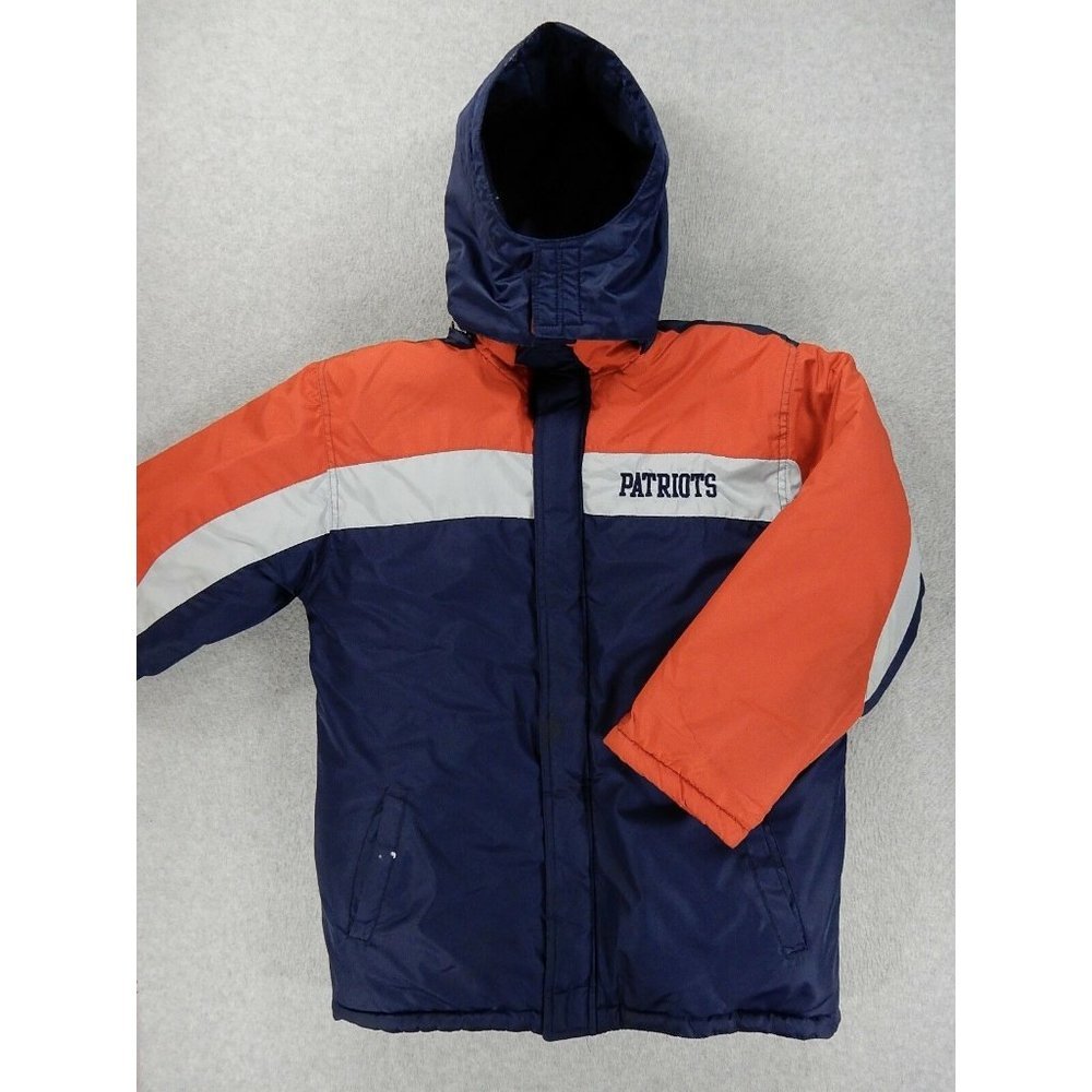 New‎ England Patriots NFL Football Insulated Sideline Jacket (Youth Large) Blue